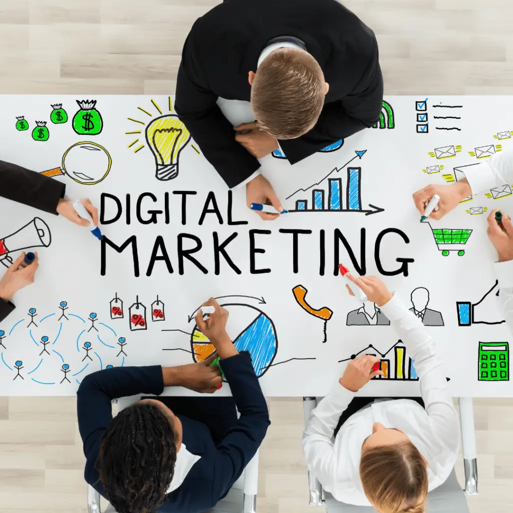 une équipe à l'ère du numérique, le consultant marketing doit constamment s'adapter aux nouvelles technologies et plateformes